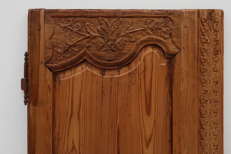 Pamono Antique French Provincial Hand-Carved Doors, 1880s, Set of 2> Architectural Elements