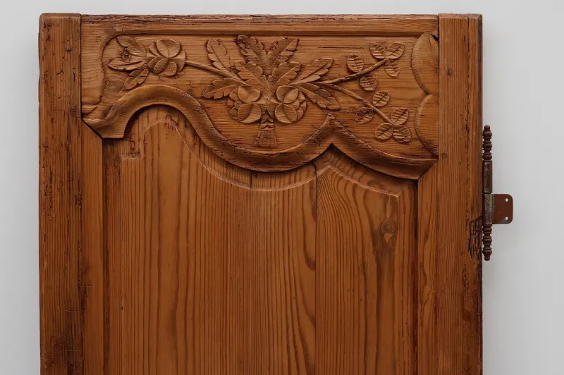 Pamono Antique French Provincial Hand-Carved Doors, 1880s, Set of 2> Architectural Elements