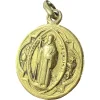 Pamono Antique French Saint Benedict Medal Charm Pendant in 18 Karat Yellow Gold> Necklaces