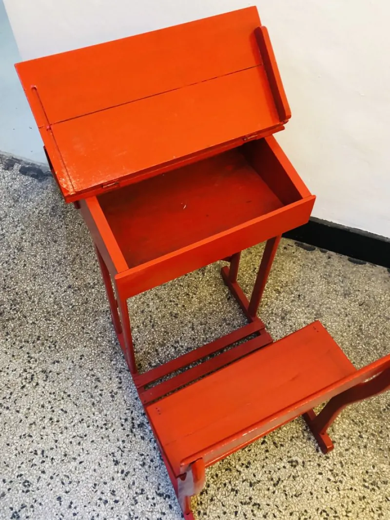 Pamono Antique French School Desk, 1920s