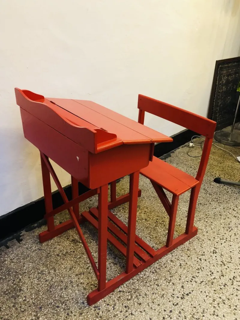 Pamono Antique French School Desk, 1920s