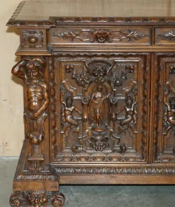 Pamono Antique French Sideboard in Walnut, 1850><noscript><img width=