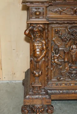Pamono Antique French Sideboard in Walnut, 1850><noscript><img width=