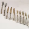 Pamono Antique French Silvered Brass Cutlery, 1700s, Set of 10> Cutlery & Serving Utensils