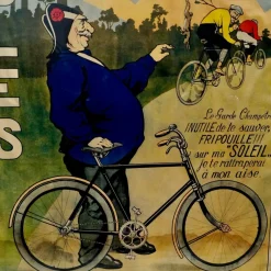 Pamono Antique French Soleil Cycles Advertising Poster
