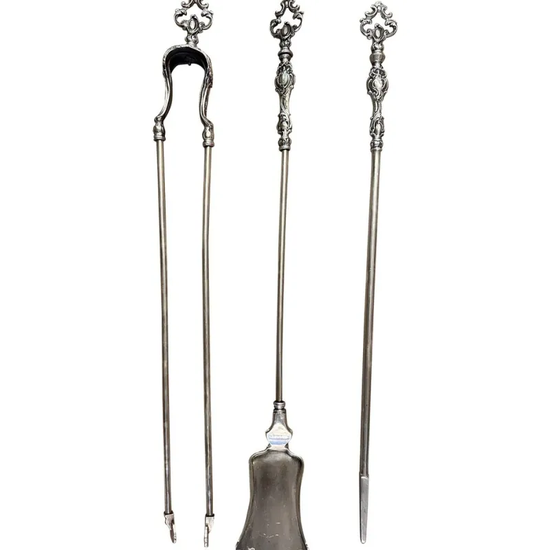 Discount Pamono Antique French Steel Ornate Fire Tools, Set of 3
