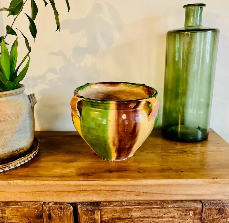 Pamono Antique French Terracotta Cachepots or Planters, 19th Century, Set of 3> Planters And Jardiniere