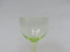 New Pamono Antique French Uranium Glasses Set, Set of 6