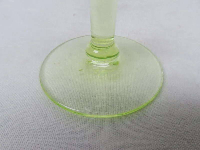 New Pamono Antique French Uranium Glasses Set, Set of 6