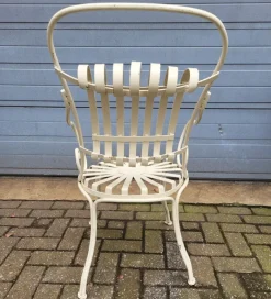 Pamono Antique French Wrought Iron Bistro Chairs, Set of 4><noscript><img width=