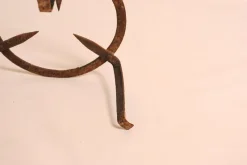 Outlet Pamono Antique French Wrought Iron Tripod Fireplace Stand, 1890s