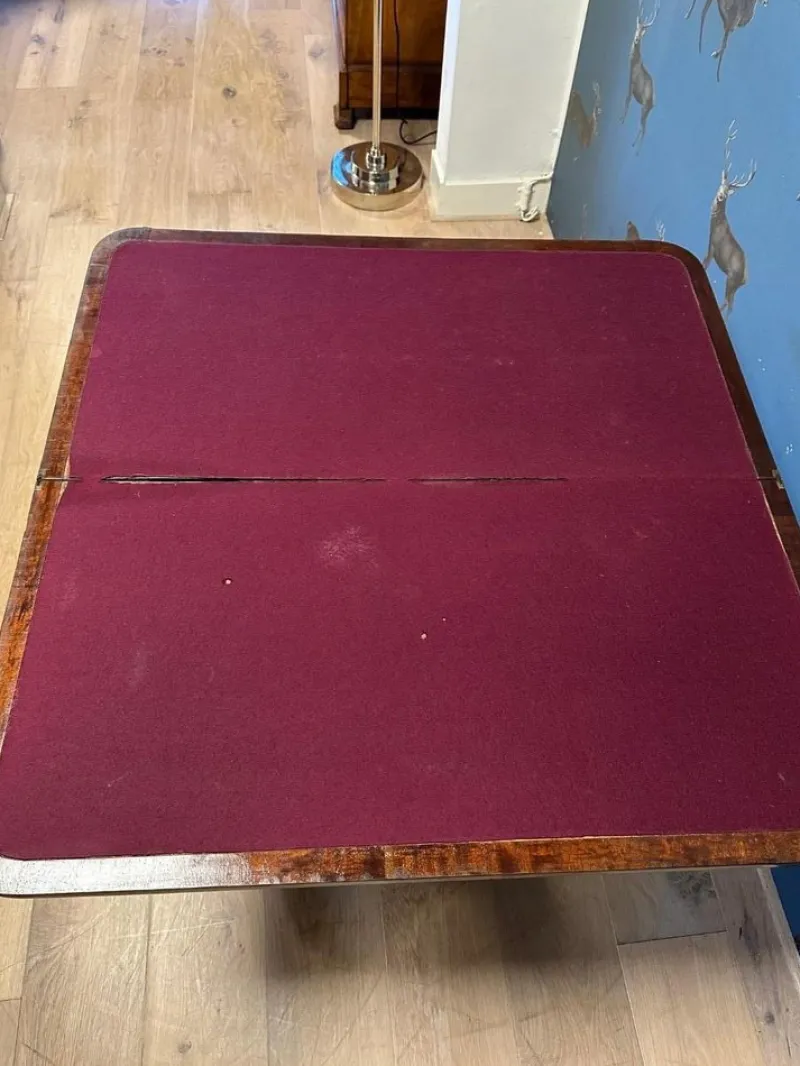 Outlet Pamono Antique Game Table in Mahogany