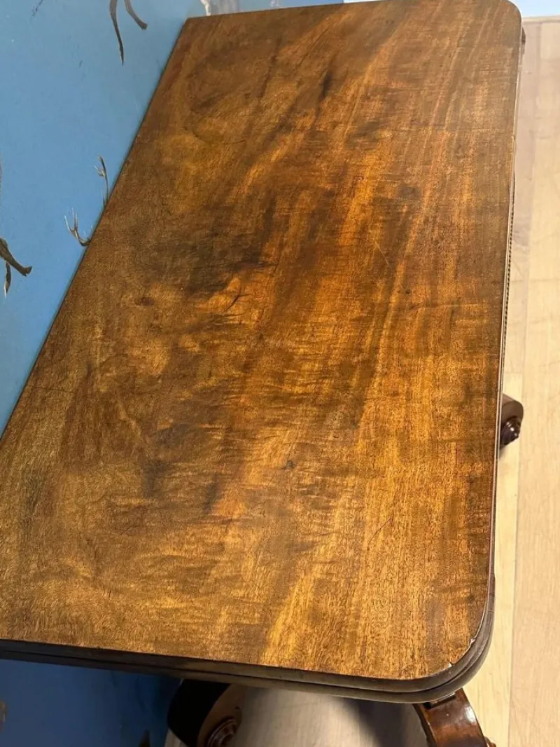 Outlet Pamono Antique Game Table in Mahogany