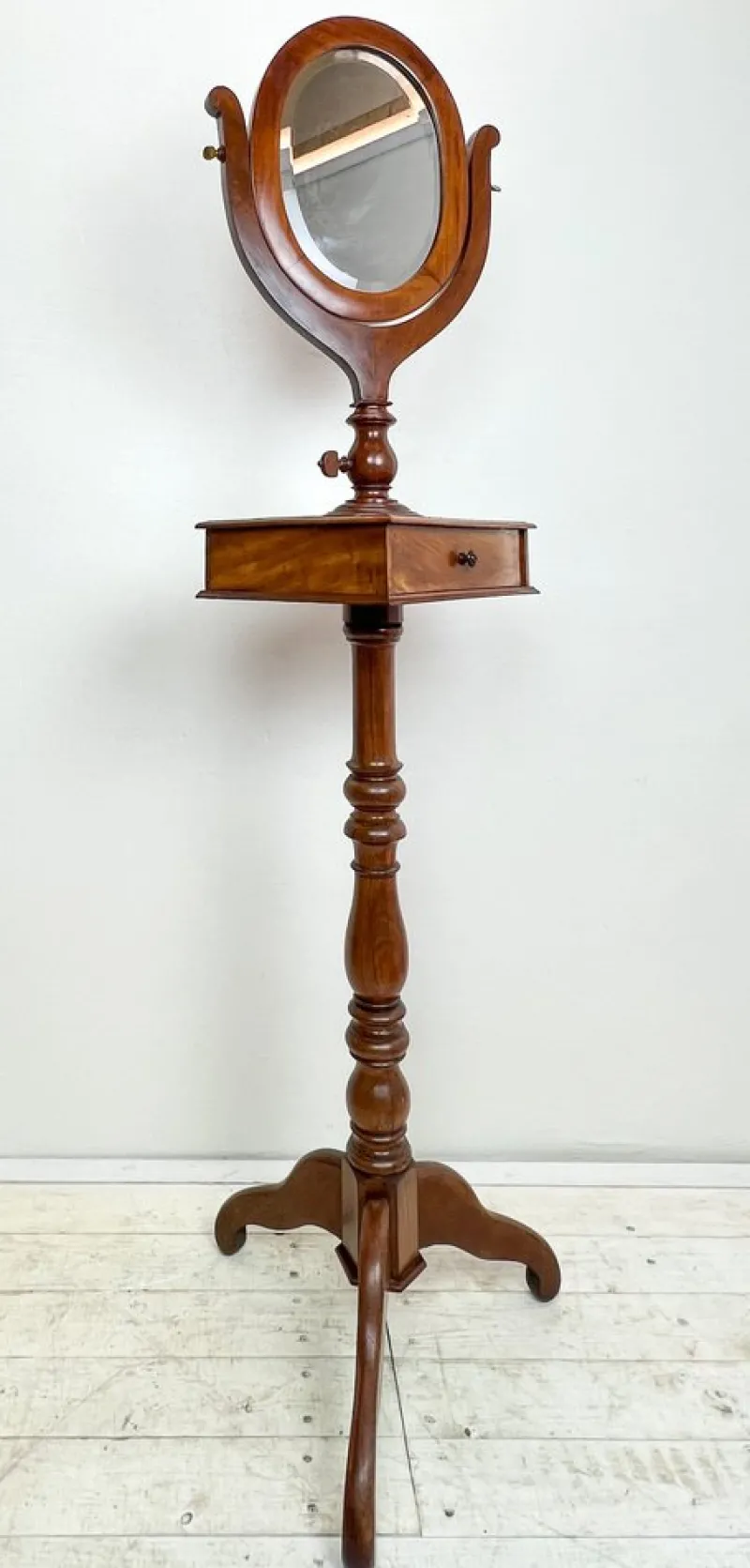 Pamono Antique Gentleman's Barber Shaving Mirror Stand, 1930s> Racks, Hooks & Valets