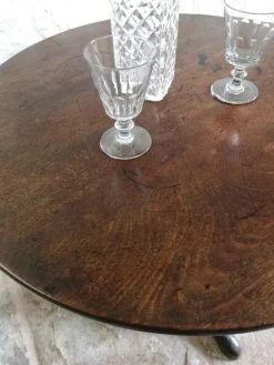 Pamono Antique George III Birdcage Tilt Top Wine Table in Red Walnut, 1760><noscript><img width=