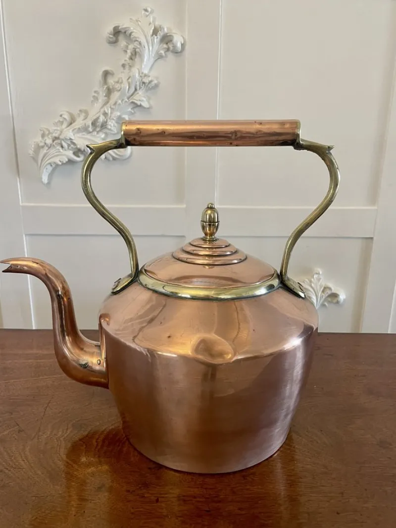 Pamono Antique George III Copper Kettle, 1800s> Coffee & Tea Service