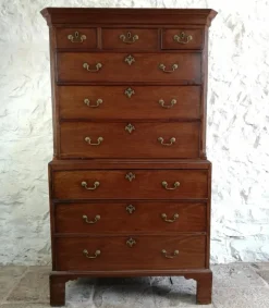 Pamono Antique George III Mahogany Tallboy, 1760> Dressers, Commodes & Chests