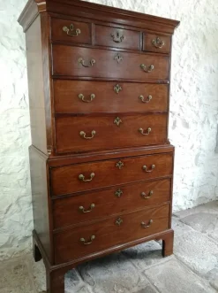 Pamono Antique George III Mahogany Tallboy, 1760> Dressers, Commodes & Chests