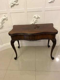 Online Pamono Antique George III Original Hepplewhite Carved Mahogany Card Table, 1770s