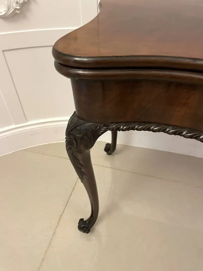 Online Pamono Antique George III Original Hepplewhite Carved Mahogany Card Table, 1770s