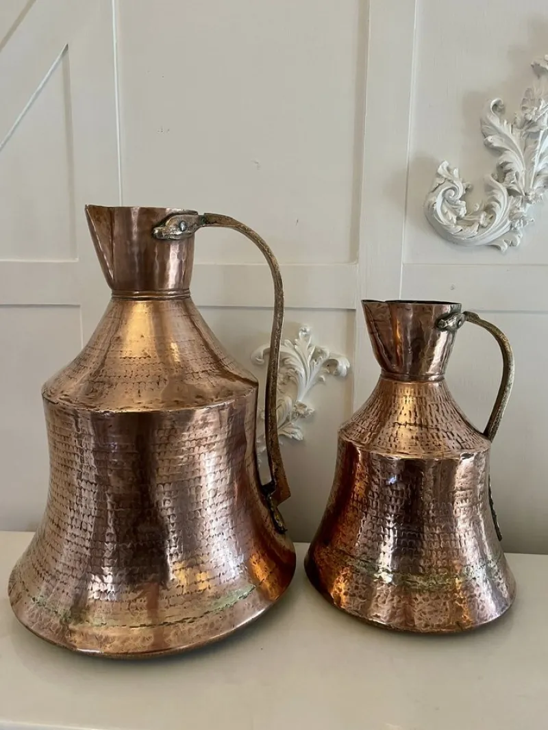 Pamono Antique George III Quality Copper Water Jug, 1800s> Bottles, Carafes & Jugs