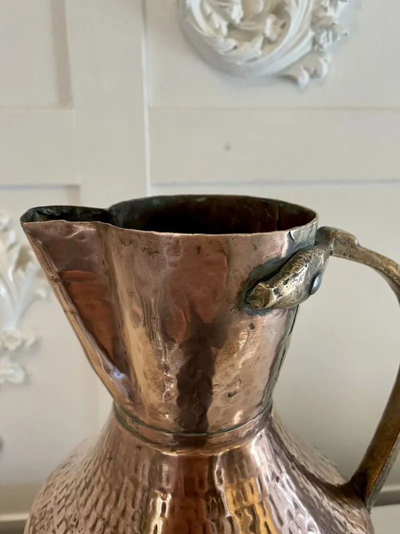 Pamono Antique George III Quality Copper Water Jug, 1800s> Bottles, Carafes & Jugs