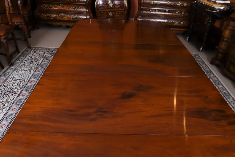 Hot Pamono Antique George III Regency Dining Table with Chairs, 1820, Set of 11