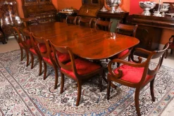 Sale Pamono Antique George III Regency Twin Pillar Dining Table, 1820