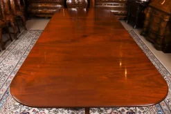 Best Pamono Antique George III Regency Dining Table with Chairs, 1820, Set of 11