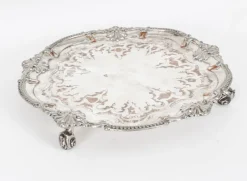Pamono Antique George III Sheffield Silver-Plated Tray, 18th Century> Trays
