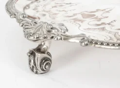 Pamono Antique George III Sheffield Silver-Plated Tray, 18th Century><noscript><img width=