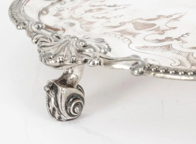 Pamono Antique George III Sheffield Silver-Plated Tray, 18th Century> Trays