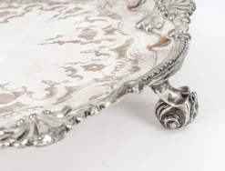 Pamono Antique George III Sheffield Silver-Plated Tray, 18th Century><noscript><img width=