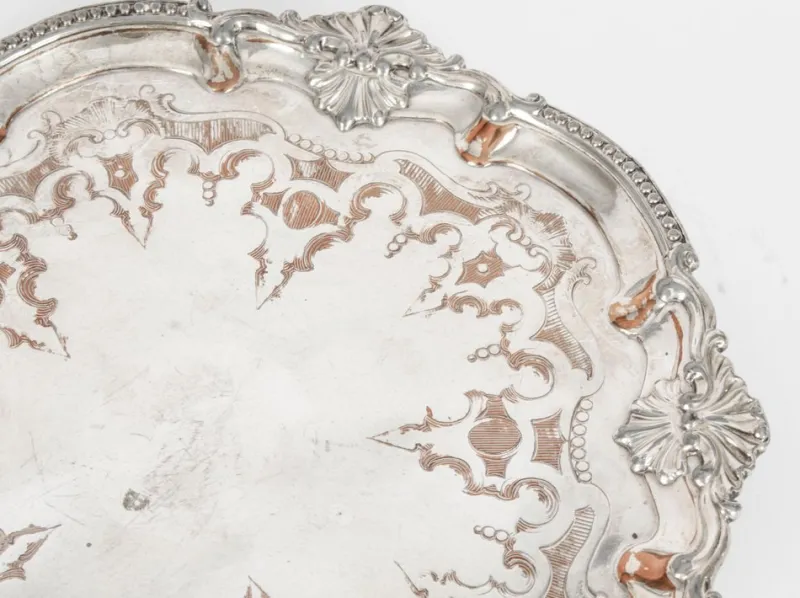 Pamono Antique George III Sheffield Silver-Plated Tray, 18th Century> Trays