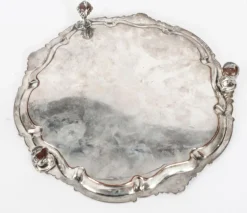 Pamono Antique George III Sheffield Silver-Plated Tray, 18th Century><noscript><img width=