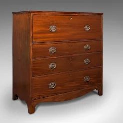 Pamono Antique Georgian English Secretaire Cabinet with Chest of Drawers & Desk> Secretaires
