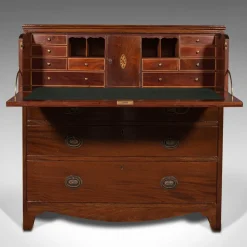 Pamono Antique Georgian English Secretaire Cabinet with Chest of Drawers & Desk><noscript><img width=