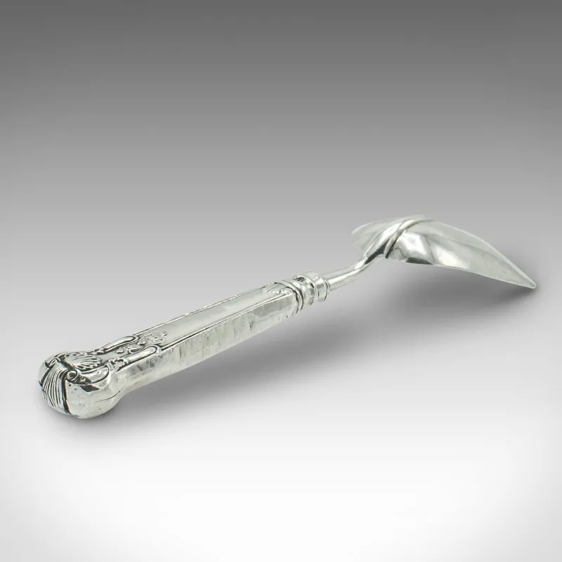Pamono Antique Georgian English Sterling Silver Sugar Spoon, 1780> Cutlery & Serving Utensils