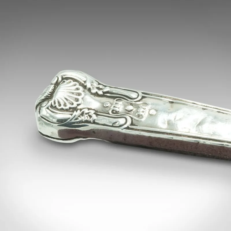 Pamono Antique Georgian English Sterling Silver Sugar Spoon, 1780> Cutlery & Serving Utensils