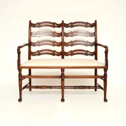 Sale Pamono Antique Georgian Ladderback Settee, 1820s