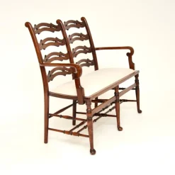 Sale Pamono Antique Georgian Ladderback Settee, 1820s