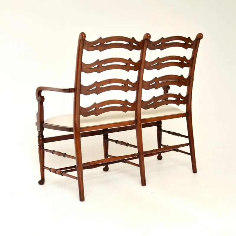 Sale Pamono Antique Georgian Ladderback Settee, 1820s