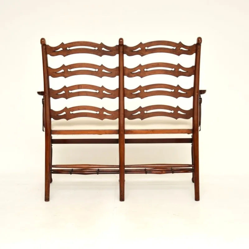 Sale Pamono Antique Georgian Ladderback Settee, 1820s