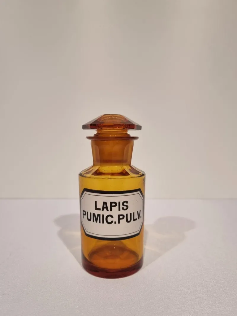 Pamono Antique German Amber Glass Apothecary Pharmacy Hand Blown Jars, Set of 13> Bottles, Carafes & Jugs