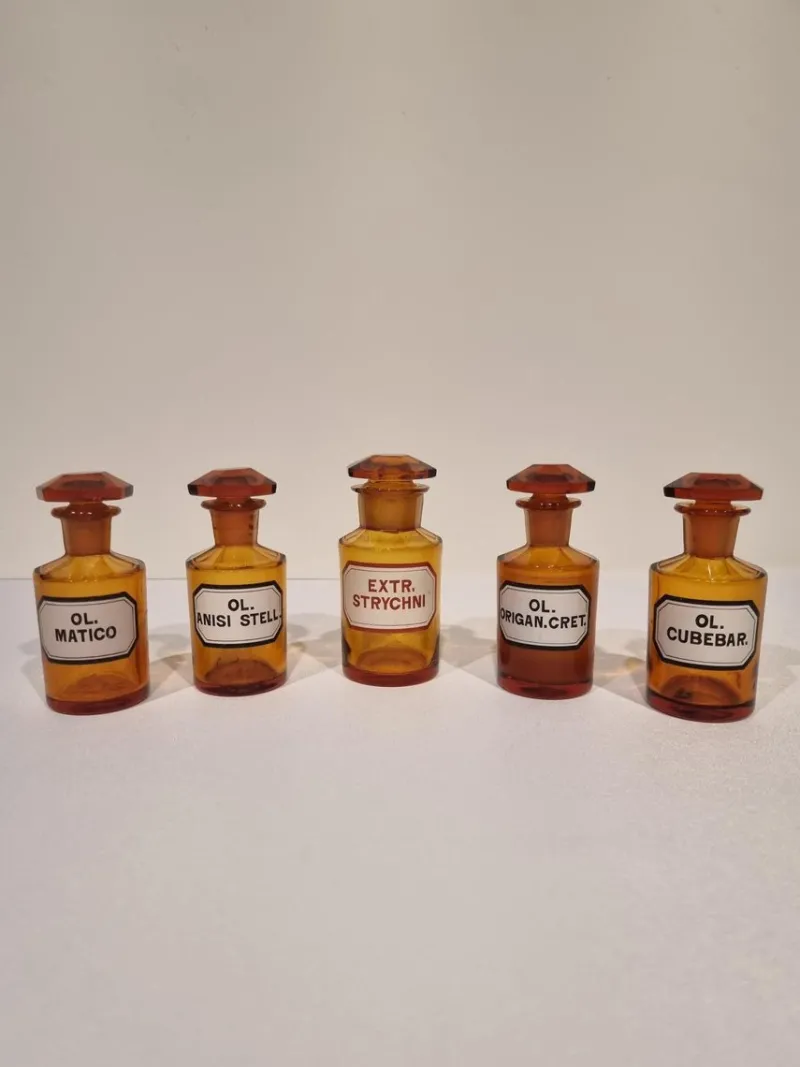 Hot Pamono Antique German Apothecary Pharmacy Jars, Set of 5