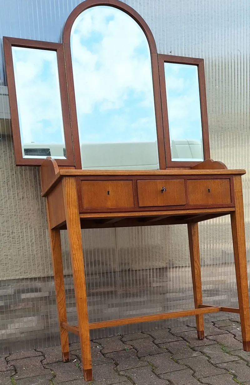 Pamono Antique German Art Deco Dressing Table, 1920s> Dressing Tables