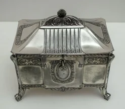 Pamono Antique German Art Nouveau Silver-Plated Jewelry Box from WMF> Trunks Crates & Baskets