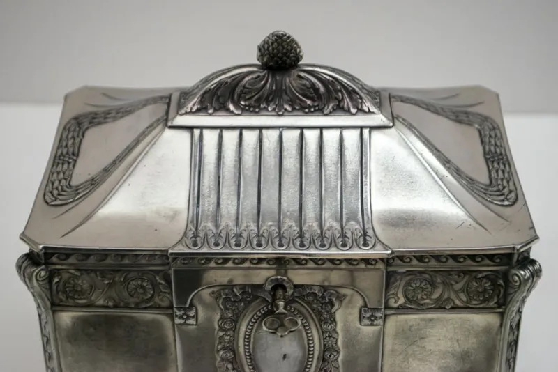 Pamono Antique German Art Nouveau Silver-Plated Jewelry Box from WMF> Trunks Crates & Baskets