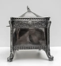 Pamono Antique German Art Nouveau Silver-Plated Jewelry Box from WMF><noscript><img width=