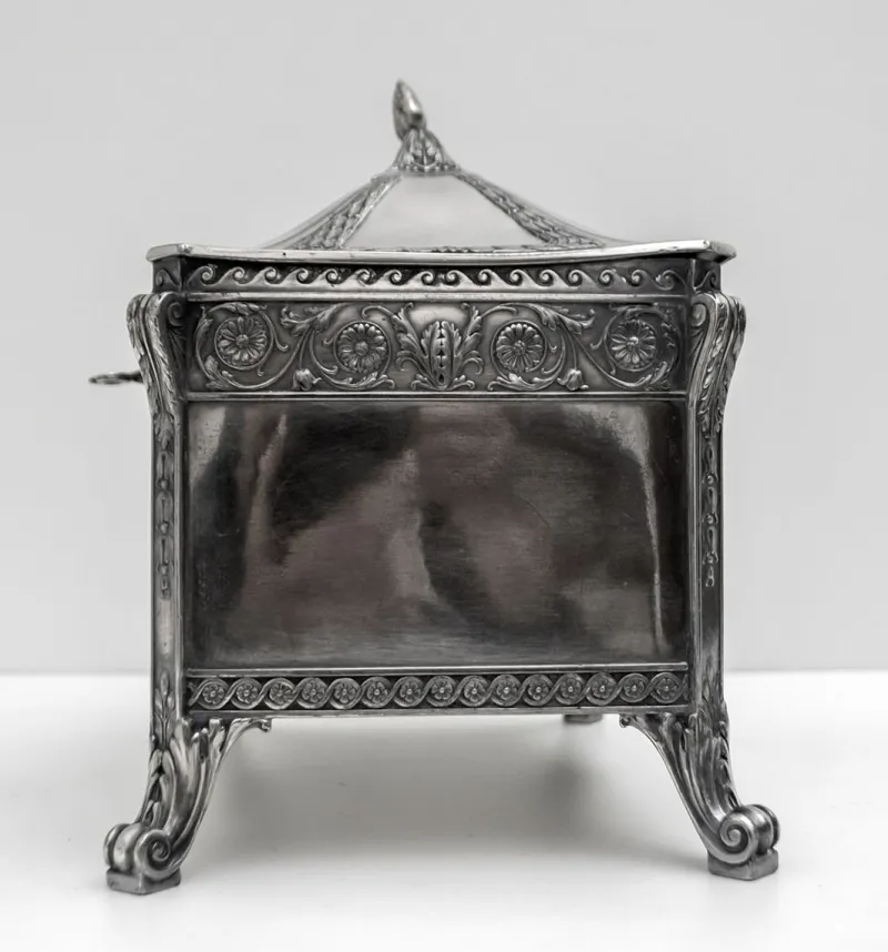 Pamono Antique German Art Nouveau Silver-Plated Jewelry Box from WMF> Trunks Crates & Baskets